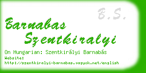 barnabas szentkiralyi business card